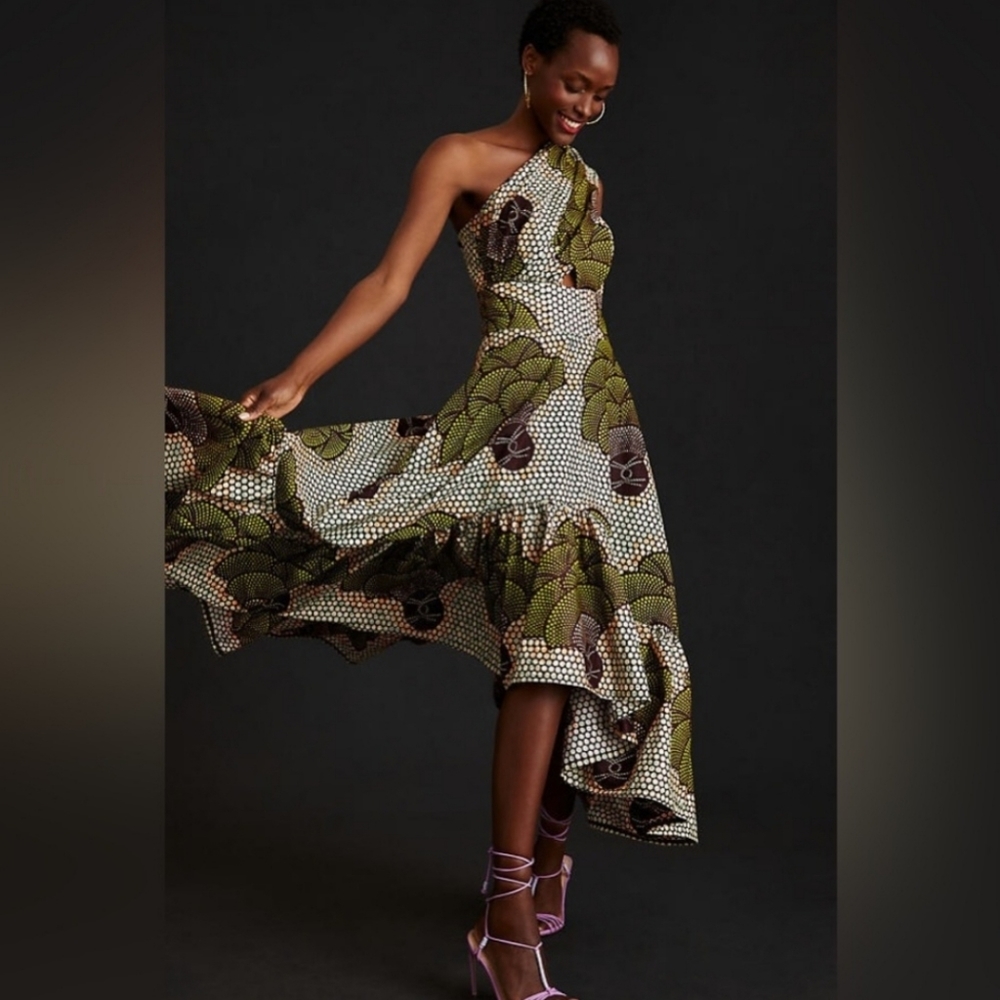 Anthropologie Sika Beeko One Shoulder Maxi Dress - Picture 3 of 8